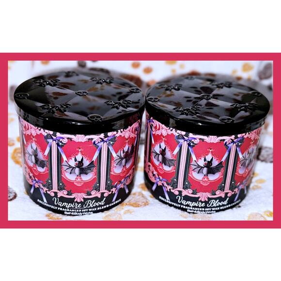 Lot of 2 Bath & Body Works Vampire Blood Large 3-Wick Scented Candle 14.5oz - Picture 1 of 5